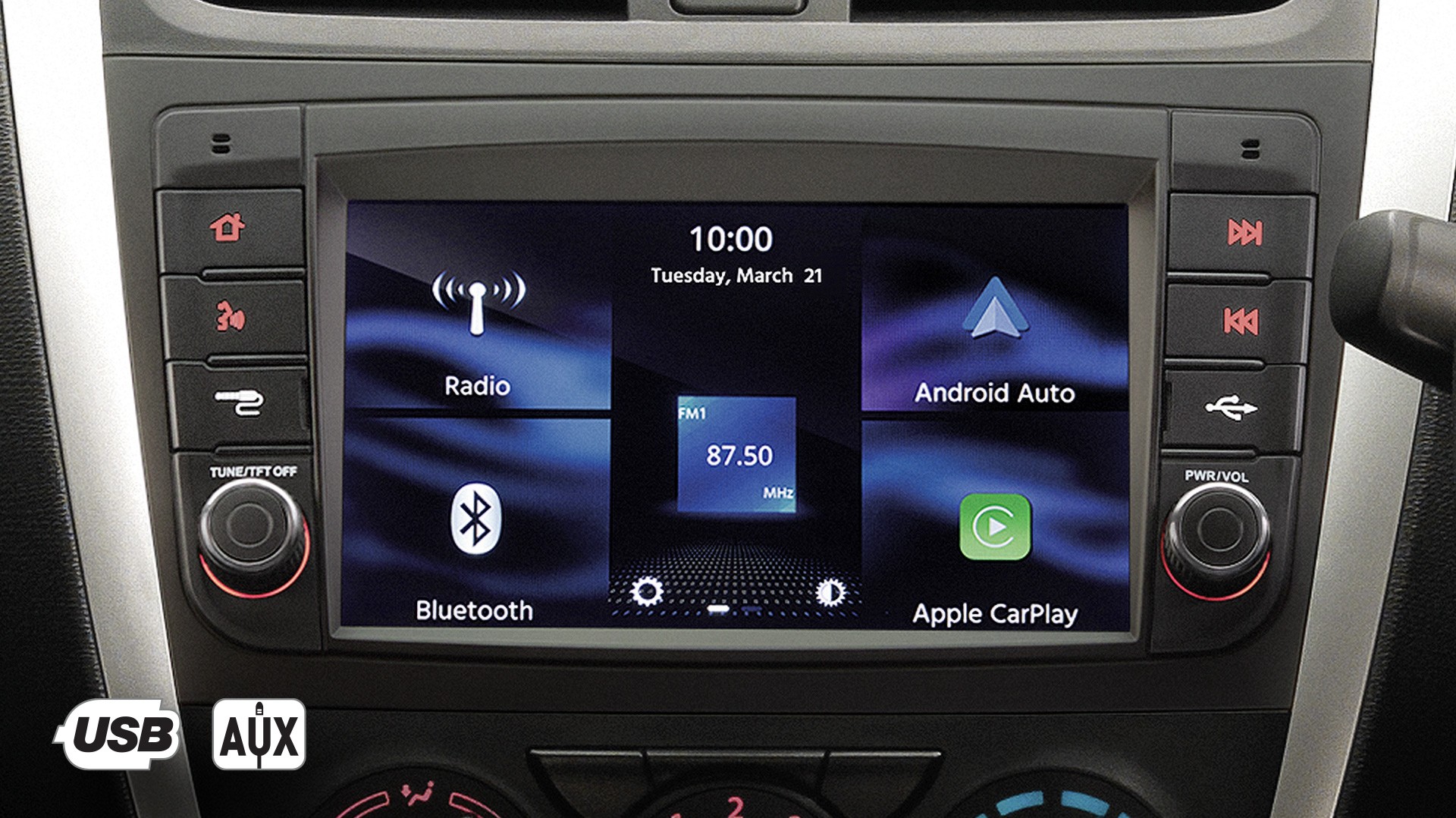 8-inch display touch screen
              for the full function entertainment
              comes with Apple CarPlay