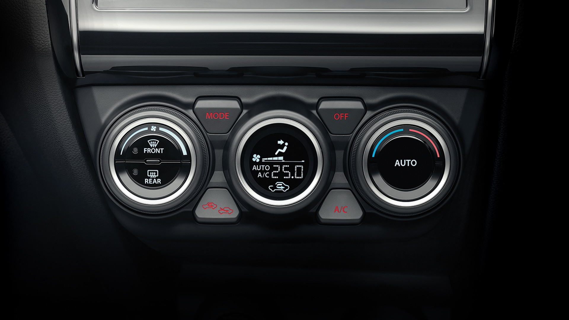 New Suzuki Swift Automatic Air Conditioner with An LCD Display.