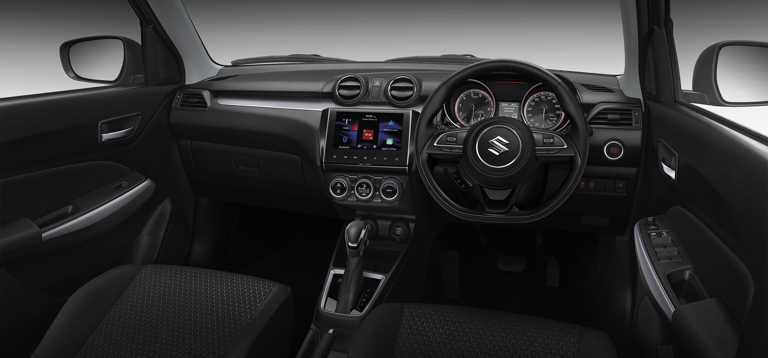 NEW SUZUKI SWIFT upgraded comfort sports-car design passenger cabin with 8-inch touchscreen